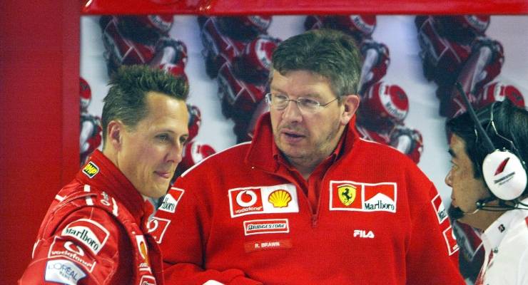 Ross Brawn e Michael Schumacher ai tempi della Ferrari