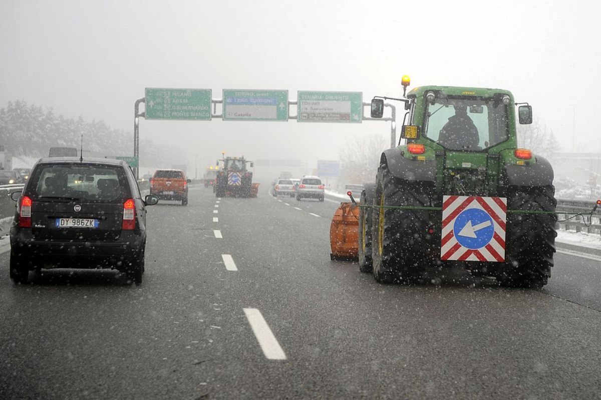 Neve in autostrada