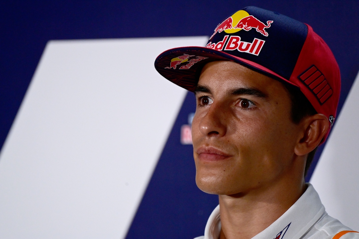 Marc Marquez in conferenza stampa (Getty Images)