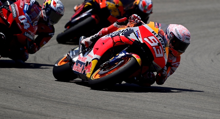 Marc Marquez in pista con la Honda (Getty Images)