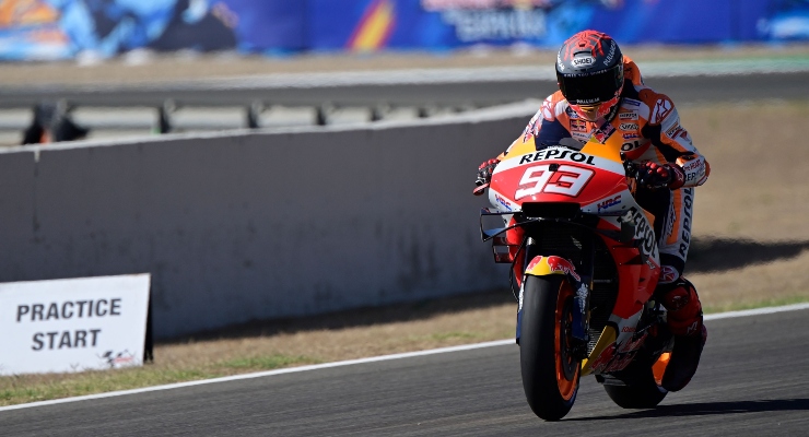 Marc Marquez in pista con la Honda (Getty Images)