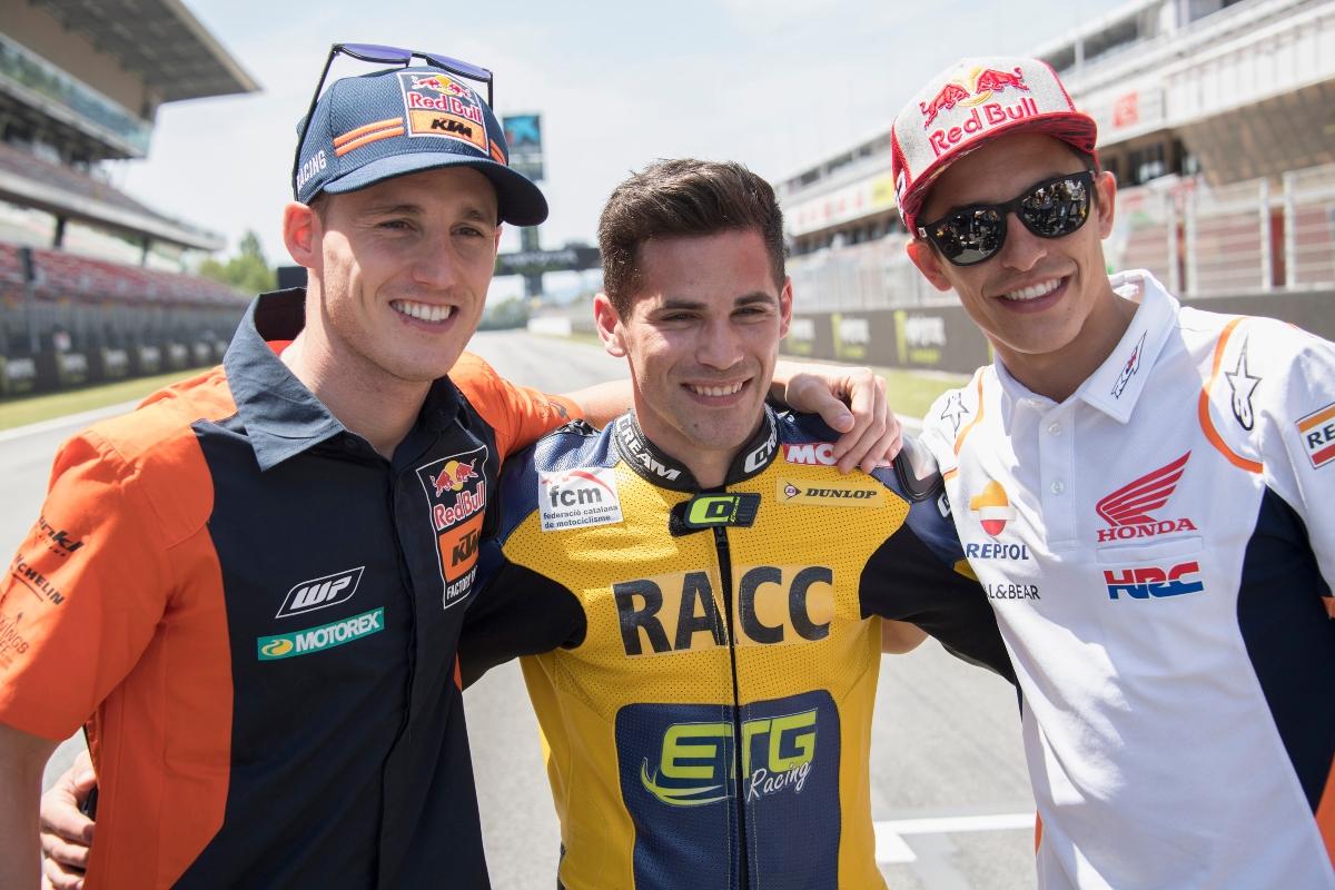 Pol Espargaro, Pere Tutusaus e Marc Marquez (Getty Images)