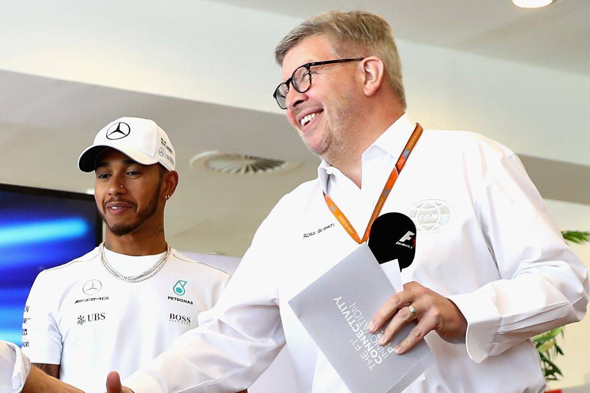 Ross Brawn e Lewis Hamilton