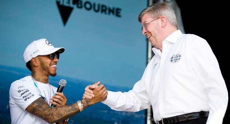 Lewis Hamilton e Ross Brawn