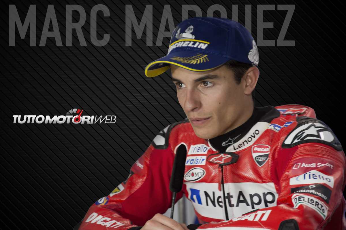 Marc Marquez con la tuta Ducati