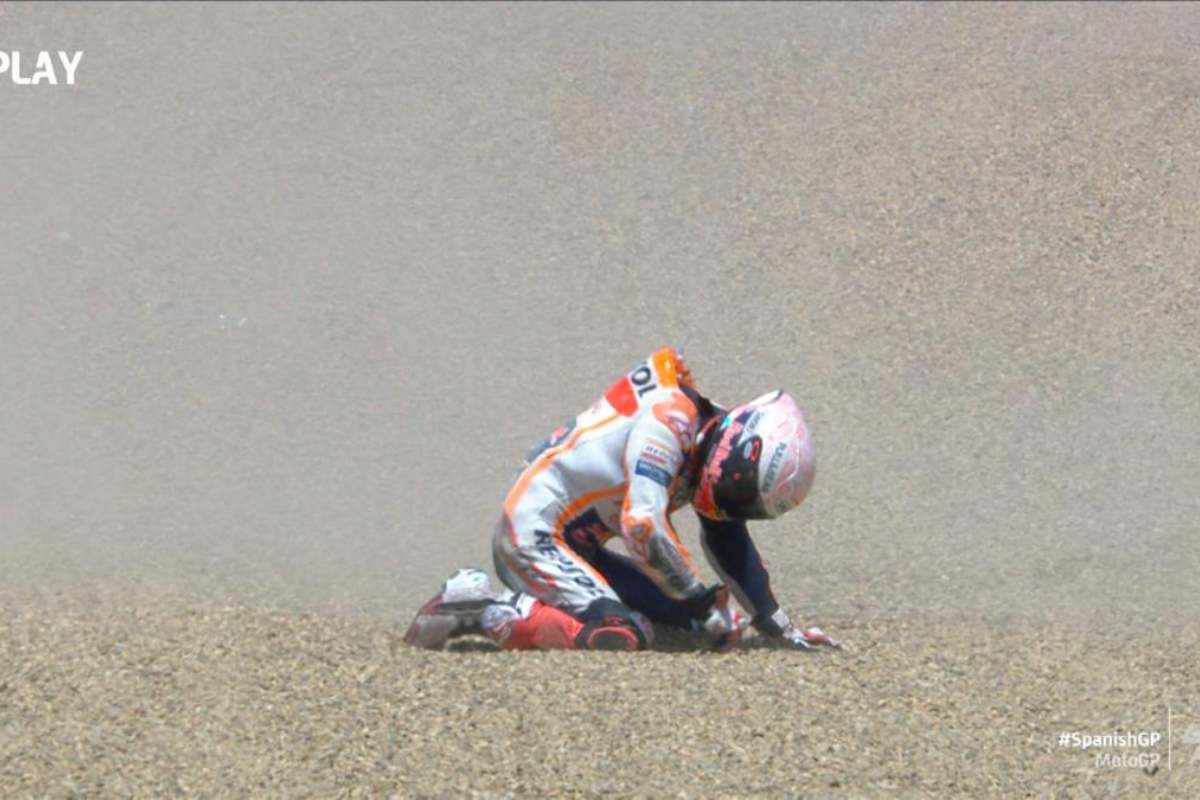 Marc Marquez, caduta a Jerez