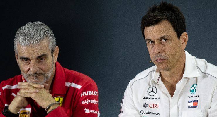 Maurizio Arrivabene e Toto Wolff