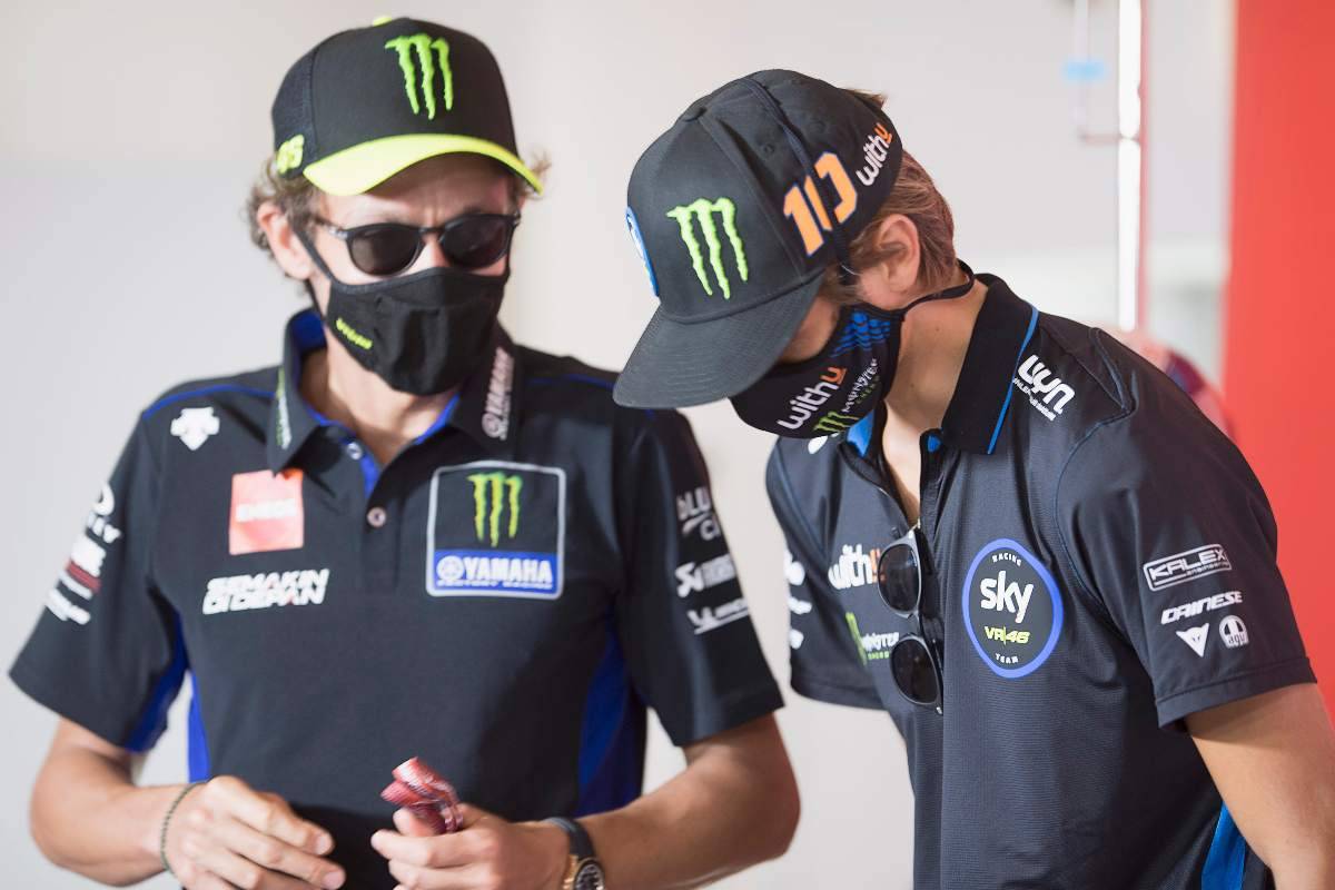 Valentino Rossi con suo fratello Luca Marini