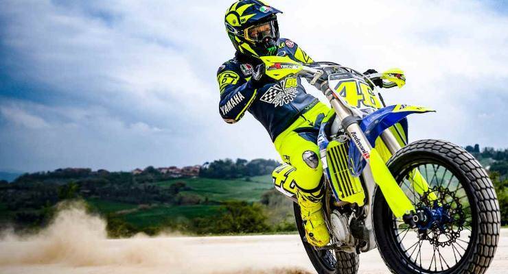 Valentino Rossi in pista al Motor Ranch di Tavullia