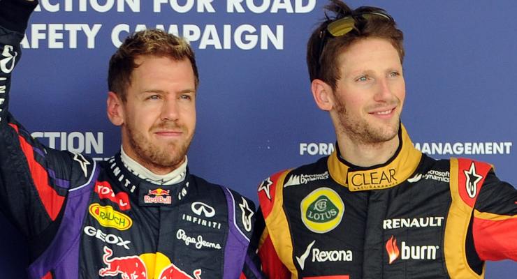 Sebastian Vettel e Romain Grosjean