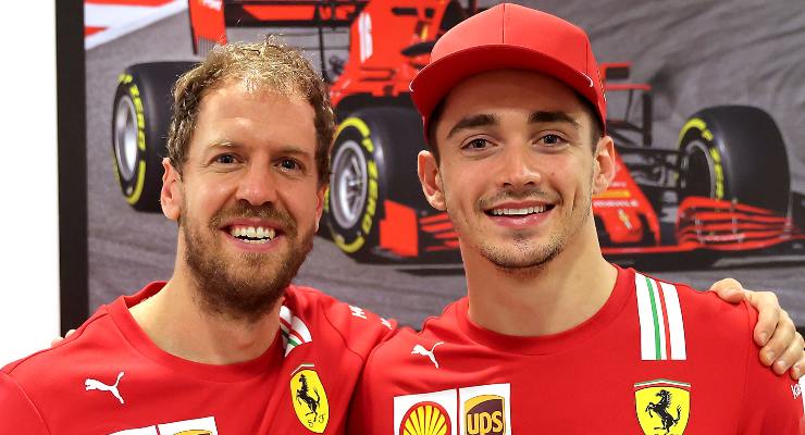 Sebastian Vettel e Charles Leclerc