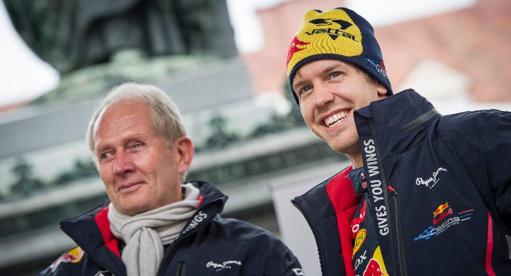 Sebastian Vettel con Helmut Marko