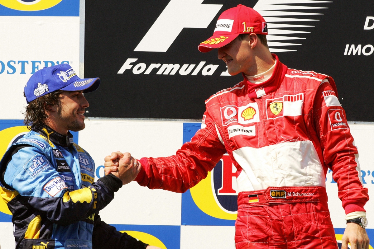 Fernando Alonso e Michael Schumacher (Getty Images)