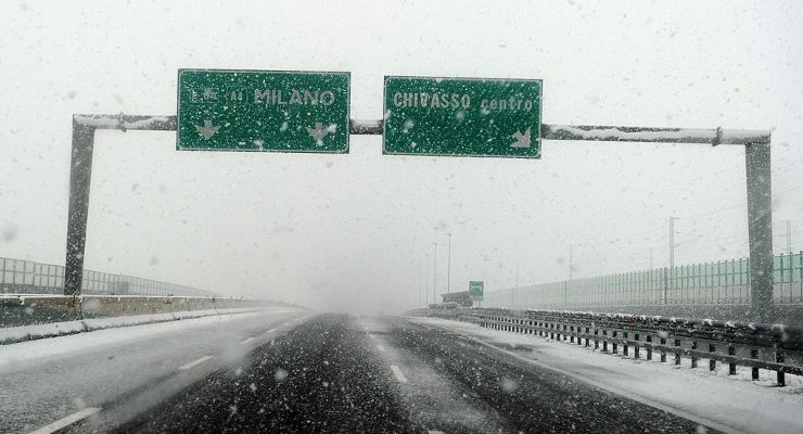 Neve in autostrada