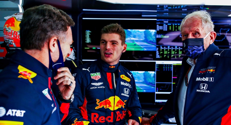 Horner, Verstappen e Marko (Getty Images)