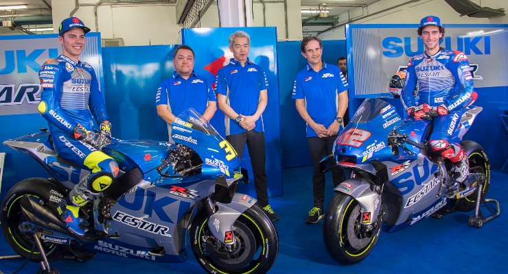 Joan Mir, Davide Brivio e Alex Rins (Getty Images)