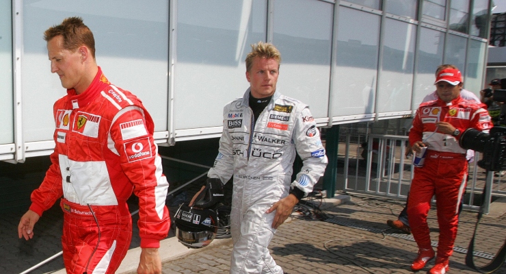 Schumacher, Raikkonen e Massa (Getty Images)