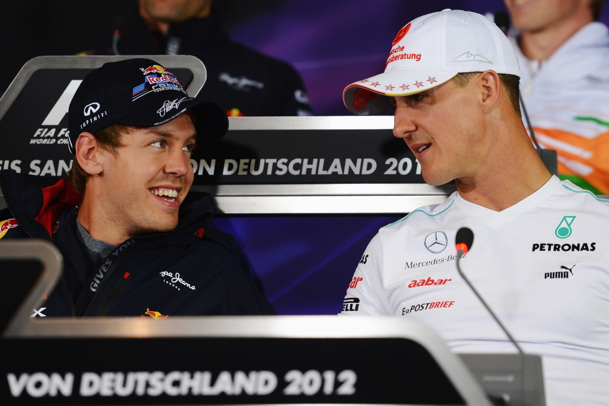 Sebastian Vettel e Michael Schumacher (Getty Images)