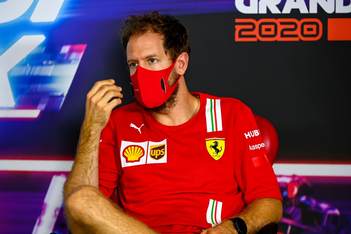 Sebastian Vettel, Ferrari in the press conference (Getty Images)