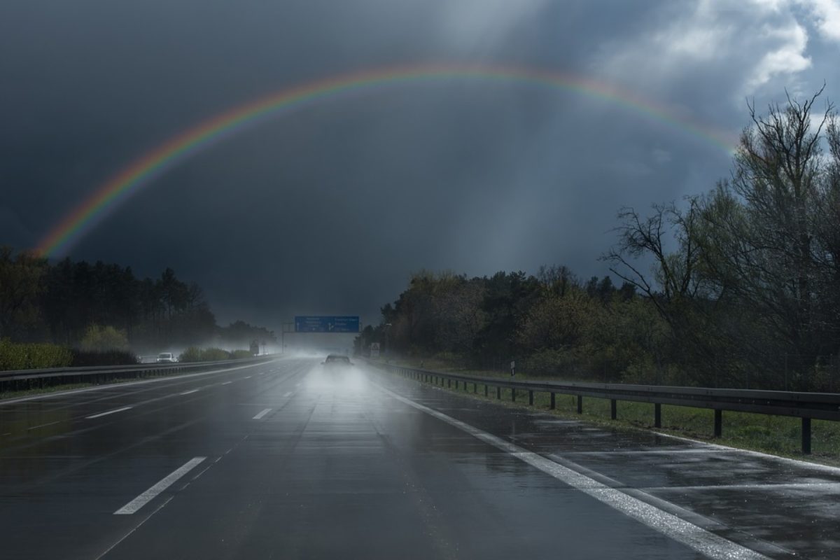 Pioggia in autostrada