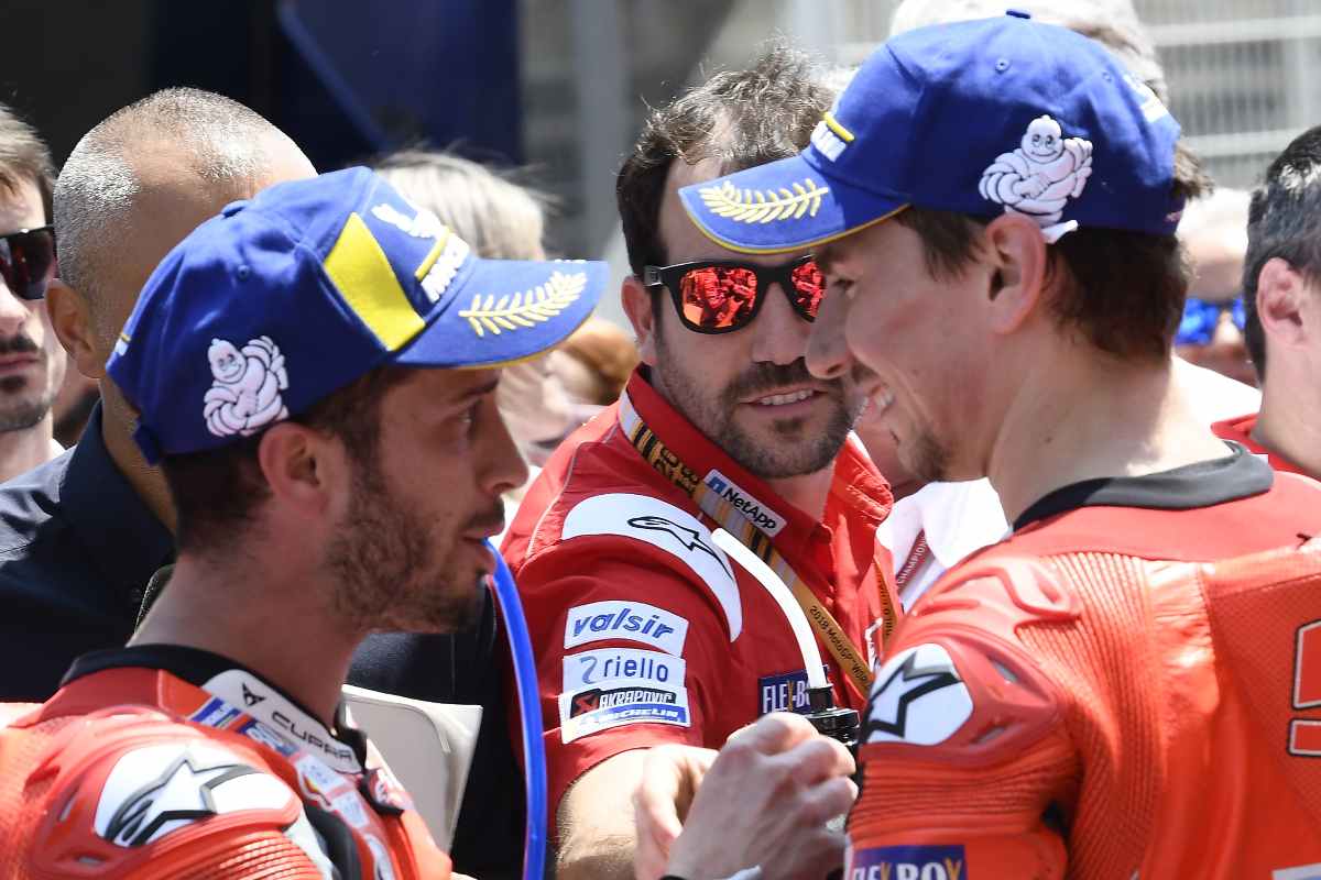 Andrea Dovizioso e Jorge Lorenzo ai tempi in cui erano compagni di squadra