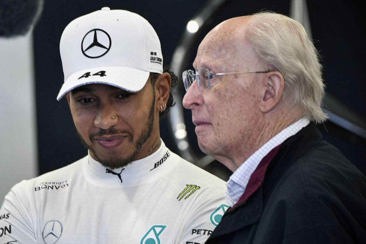 L'ex presidente della Mercedes, Jurgen Hubbert, con Lewis Hamilton