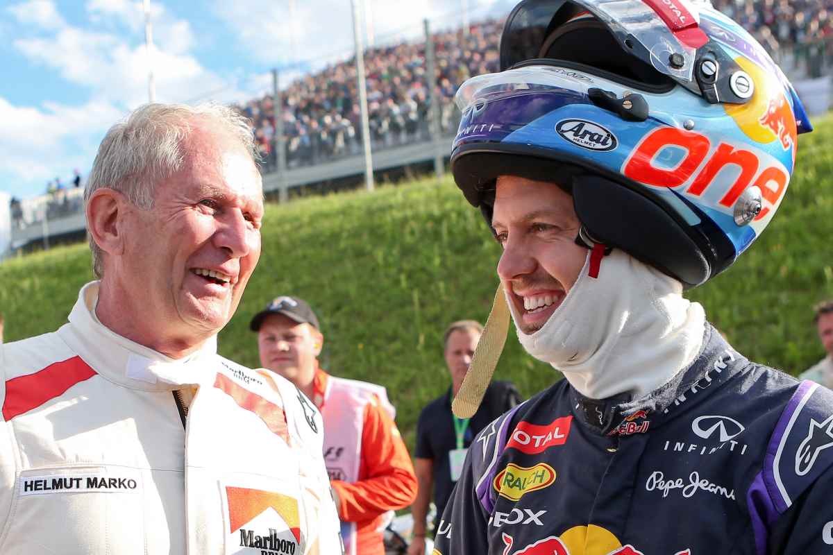 Helmut Marko e Sebastian Vettel