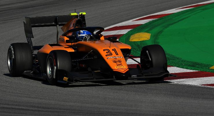 Matteo Nannini ai test post campionato della Formula 3 a Barcellona