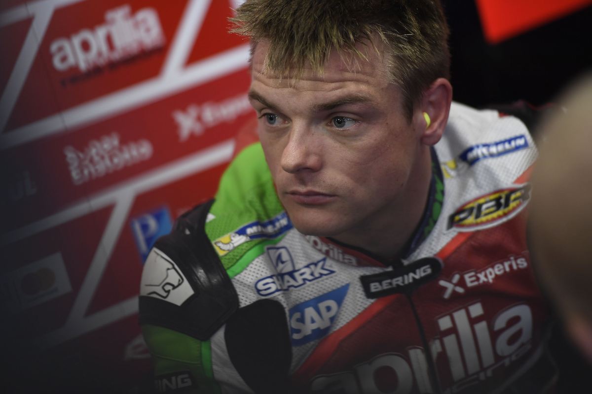 Sam Lowes ai tempi in cui correva con la Aprilia in MotoGP nel 2017