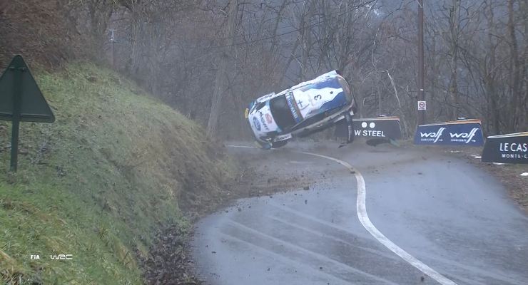 L'incidente della Ford Fiesta di Teemu Suninen al Rally di Montecarlo