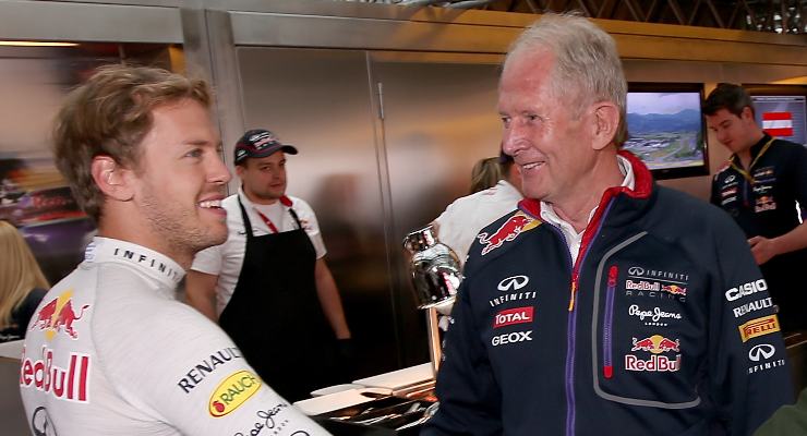Sebastian Vettel e Helmut Marko