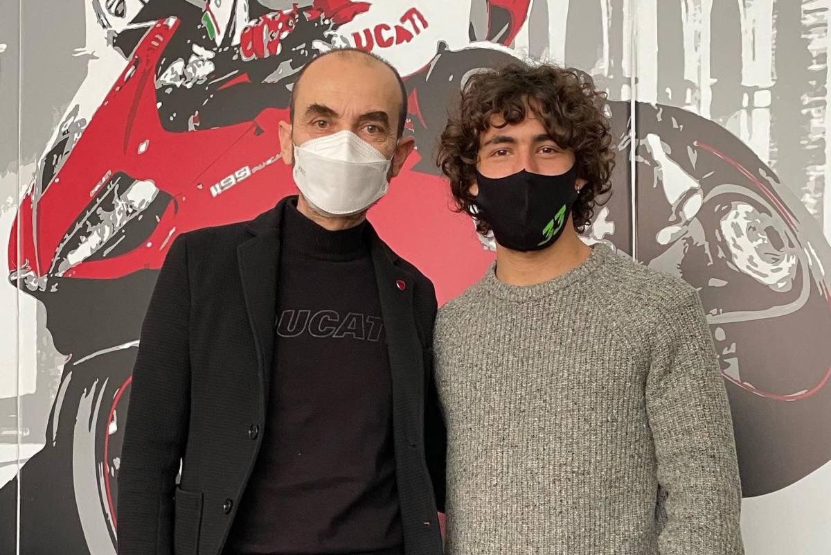 Enea Bastianini con Claudio Domenicali