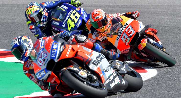 Valentino Rossi, Marc Marquez e Andrea Dovizioso (Getty Images)