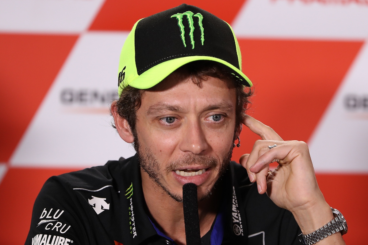 Valentino Rossi in conferenza stampa (Getty Images)