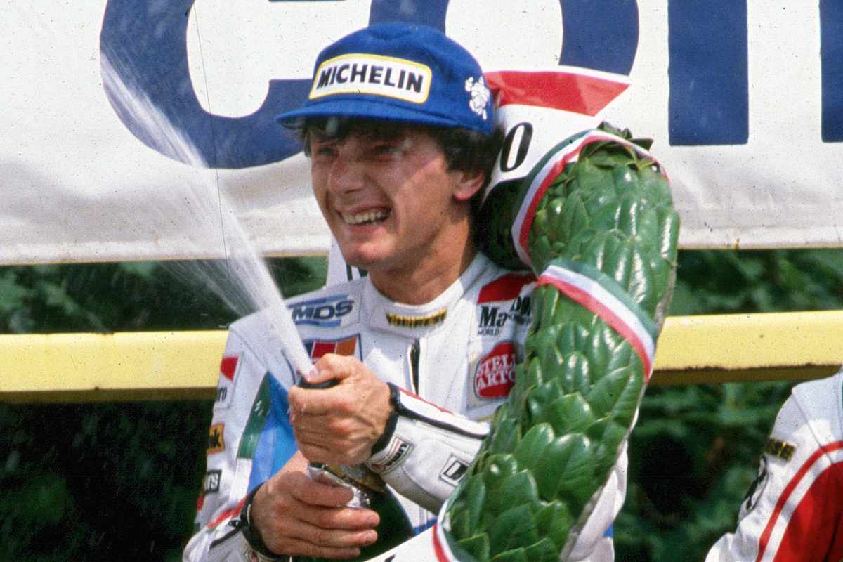 Fausto Gresini ai tempi in cui era pilota