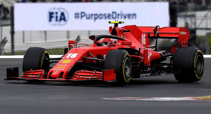 Charles Leclerc in pista al Gran Premio del Portogallo di F1 2020 a Portimao