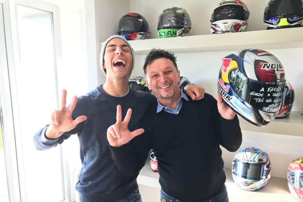 Enea Bastianini e Fausto Gresini (Twitter)