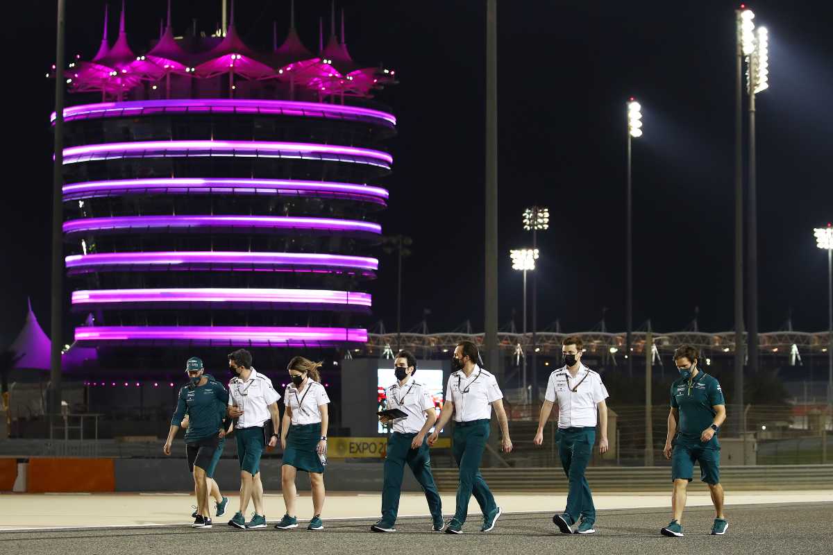 Il team Aston Martin in Bahrain