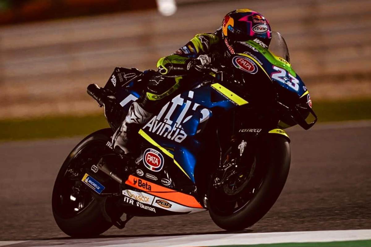 Enea Bastianini sulla Ducati nei test MotoGP a Losail, in Qatar