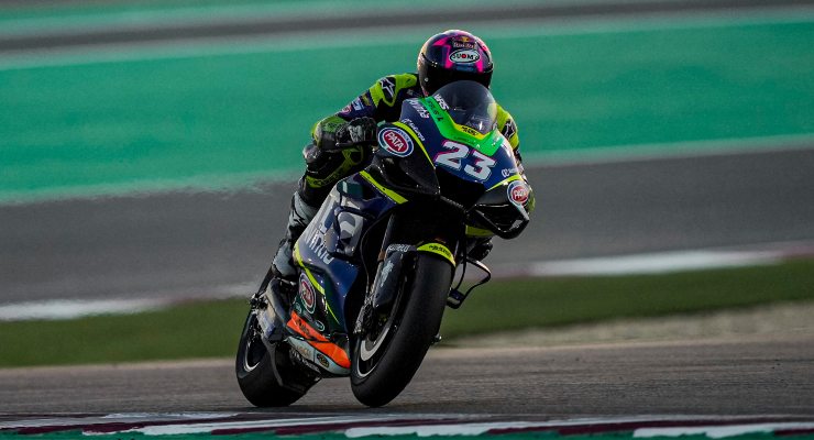 Enea Bastianini in pista nei test MotoGP di Losail, in Qatar