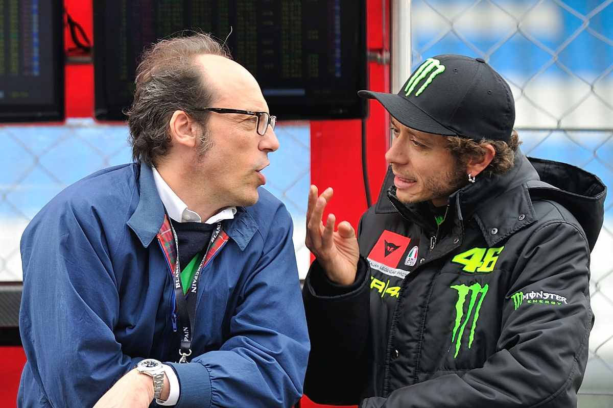 Guido Meda con Valentino Rossi