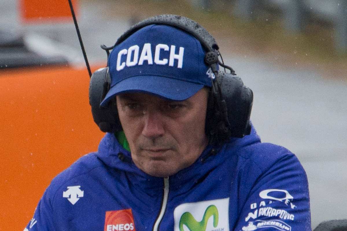 Luca Cadalora quando era coach di Valentino Rossi