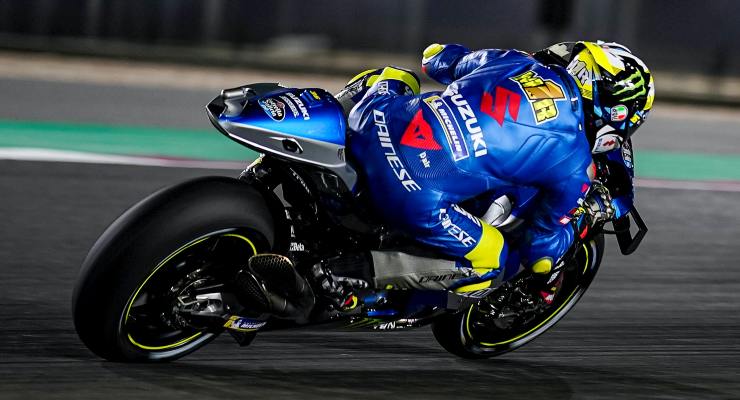 Joan Mir in pista nel Gran Premio del Qatar di MotoGP 2021 a Losail