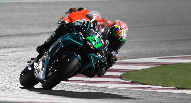 Franco Morbidelli in pista nel Gran Premio del Qatar 2021 di MotoGP a Losail