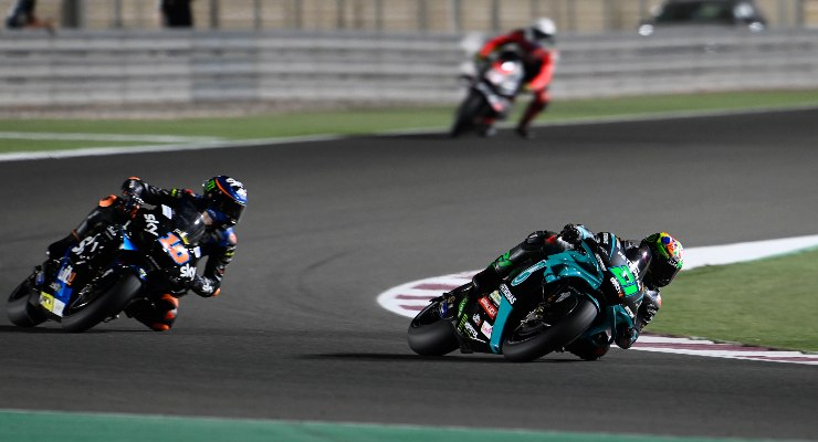 Franco Morbidelli in pista nel Gran Premio del Qatar di MotoGP 2021 a Losail