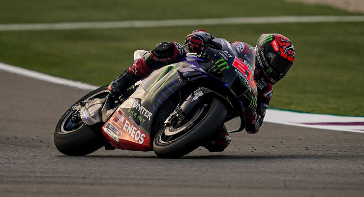 Fabio Quartararo in pista nei test MotoGP di Losail, in Qatar
