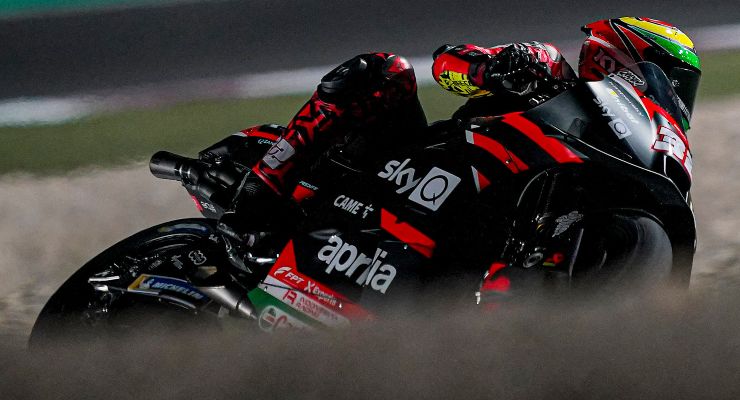 Lorenzo Savadori nei test MotoGP di Losail, in Qatar