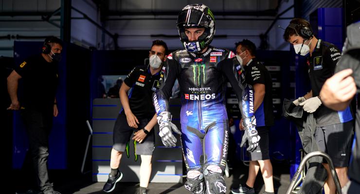 Maverick Vinales nei test MotoGP a Losail, in Qatar