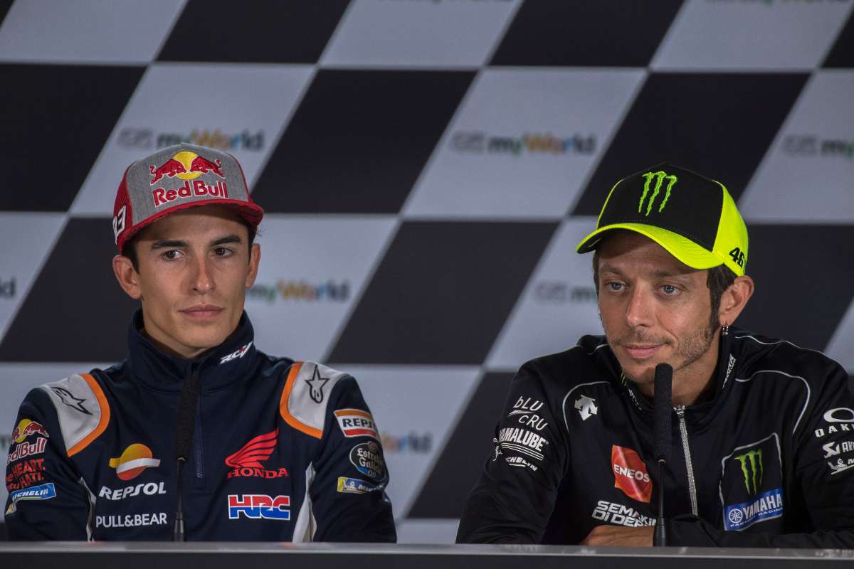 Marc Marquez e Valentino Rossi (GettyImages)