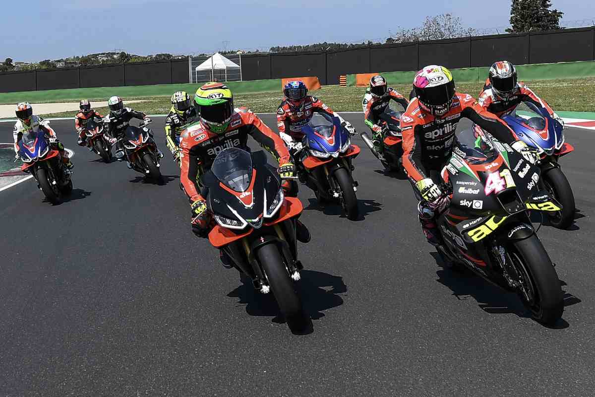 Una fase dell'Aprilia All Stars 2021 di Misano